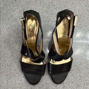 Michael Kors Black Snakeskin Heels